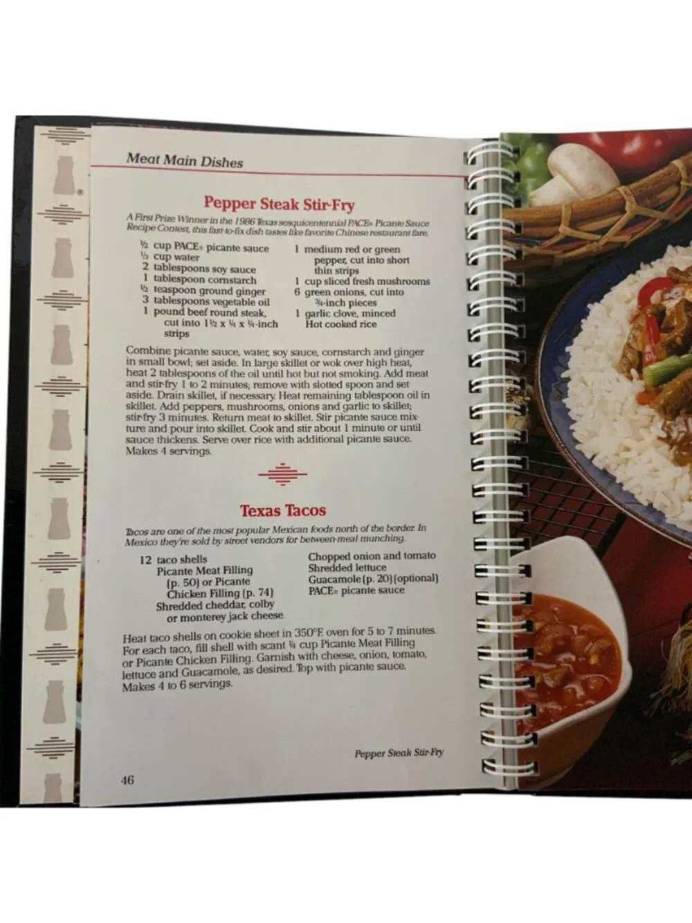 Pace Picante Sauce 40th Anniversary Recipe Collection Cookbook Tex-Mex 1987